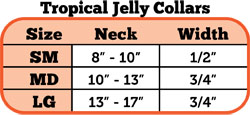Plain Tropical Jelly Collars Size Chart