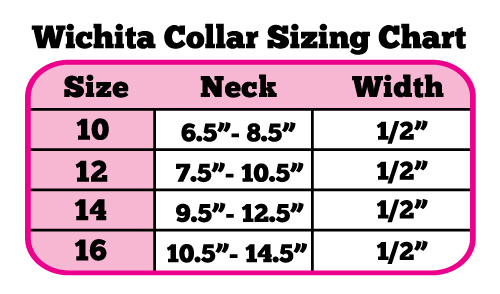 Wichita Dog Collar Size Chart