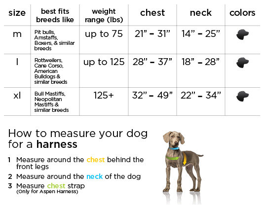 Angel Pet Supplies Harness Size Chart (Royal)