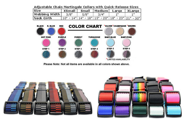 Cetacea Martingale size and color chart