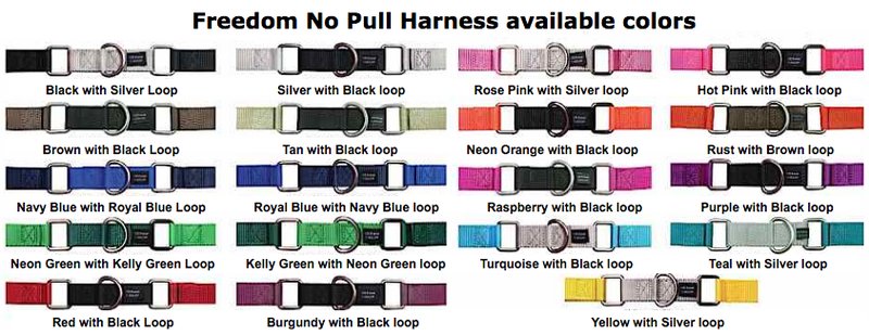 Freedom No Pull Harness available colors