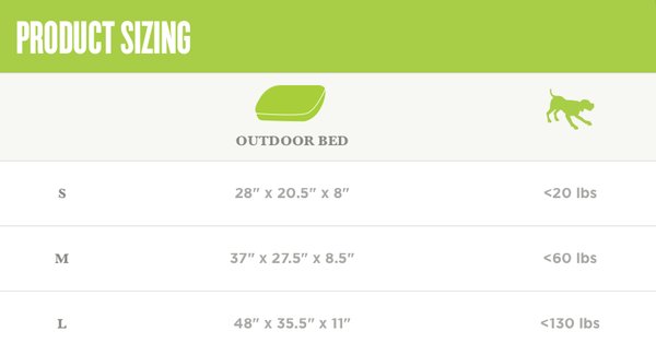 Scout & About Outdoor Bed Size