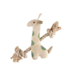 9" Gable Giraffe Natural Canvas Rope Toy | Organic Dog Toys | PrestigeProductsEast.com
