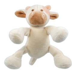 Beginnings 4" Millie White Cow w/ Squeaker | Organic Dog Toys | PrestigeProductsEast.com