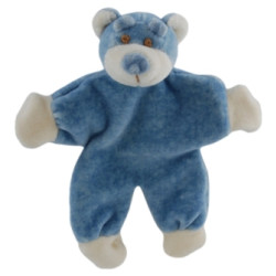 Beginnings 5" Wally Blue Bear w/ Crinkle Paper | Organic Dog Toys | PrestigeProductsEast.com
