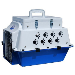 Pet Cooler Carrier - White / Blue