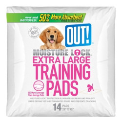 OUT! Moisture Lock X-Large Training Pads - 14 Pads | PrestigeProductsEast.com