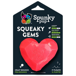 Spunky Pup Squeaky Gem - Heart
