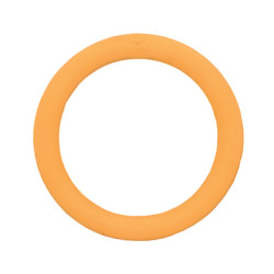 Rubb 'N' Roll 6" Ring Toy - Orange | Organic Dog Toys | PrestigeProductsEast.com