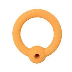 Rubb 'N' Roll 4.5" Ring w/ Treat Holder - Orange (3 Pack)
