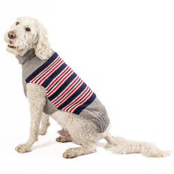 Alpaca Charlie Stripe Dog Sweater | PrestigeProductsEast.com
