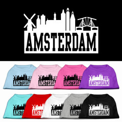 Amsterdam Skyline Screen Print Pet Shirt | PrestigeProductsEast.com