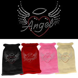 Angel Heart Rhinestone Knit Pet Sweater | PrestigeProductsEast.com