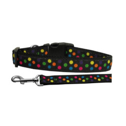 Black Multi-Dot Nylon Ribbon Collars | PrestigeProductsEast.com