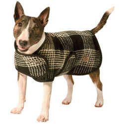 Black and White Plaid Dog Blanket Coat | PrestigeProductsEast.com