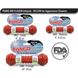 Pet Qwerks Bongo BarkBone with Prime Rib Flavor Dog Chew Toy | PrestigeProductsEast.com