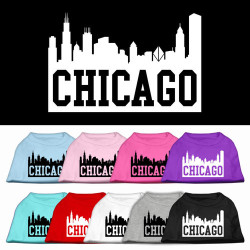 Chicago Skyline Screen Print Pet Shirt | PrestigeProductsEast.com