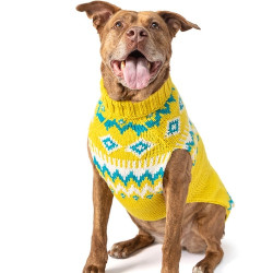 Electric Yellow Fairisle Dog Sweater | PrestigeProductsEast.com