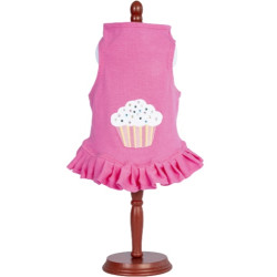 Cupcake Applique Flounce Dress | USA Pet Apparel | PrestigeProductsEast.com