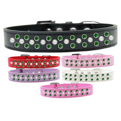 Sprinkles Dog Collar Pearl and Emerald Green Crystals | PrestigeProductsEast.com
