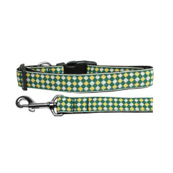 Green Checkers Nylon Ribbon Collars | PrestigeProductsEast.com