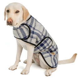 Grey and Blue Plaid Blanket Coat | PrestigeProductsEast.com