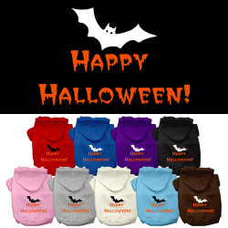 Happy Halloween Screen Print Pet Hoodies | PrestigeProductsEast.com