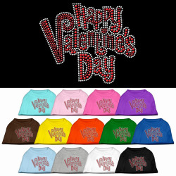 Happy Valentines Day Rhinestone Pet Shirt | PrestigeProductsEast.com