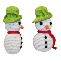 Knit Knacks Frost The Snowman Organic Cotton Dog Toy | PrestigeProductsEast.com