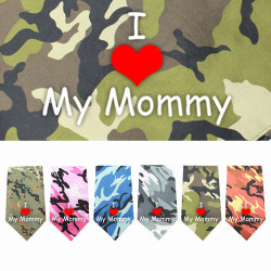 I Love Mommy Screen Print Bandana | PrestigeProductsEast.com