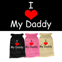 I Heart Daddy Screen Print Knit Pet Sweater | PrestigeProductsEast.com