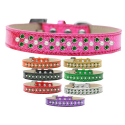 Sprinkles Ice Cream Dog Collar Pearl and Emerald Green Crystals | PrestigeProductsEast.com