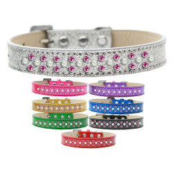 Sprinkles Ice Cream Dog Collar Pearl and Bright Pink Crystals | PrestigeProductsEast.com