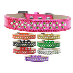 Sprinkles Ice Cream Dog Collar Pearl and Lime Green Crystals | PrestigeProductsEast.com
