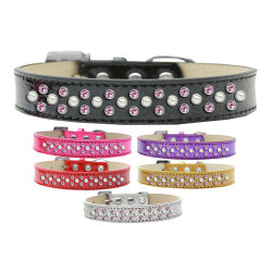 Sprinkles Ice Cream Dog Collar Pearl and Light Pink Crystals | PrestigeProductsEast.com