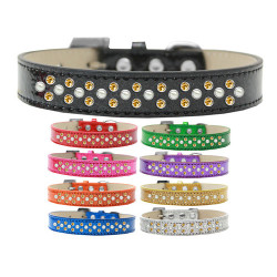Sprinkles Ice Cream Dog Collar Pearl and Yellow Crystals | PrestigeProductsEast.com
