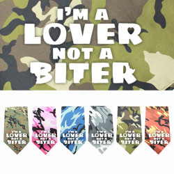 Lover not a Biter Screen Print Bandana | PrestigeProductsEast.com