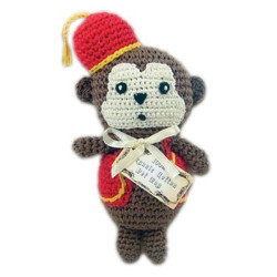 Knit Knack Fez Monkey Organic Cotton Dog Toy | PrestigeProductsEast.com