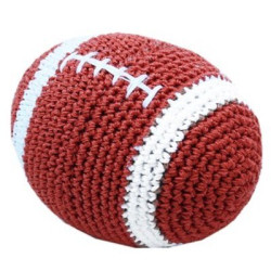 Knit Knacks Snap the Football Organic Cotton Small Dog Toy | PrestigeProductsEast.com