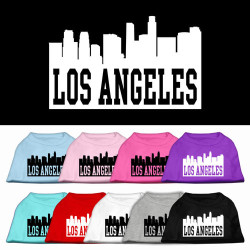Los Angeles Skyline Screen Print Pet Shirt | PrestigeProductsEast.com