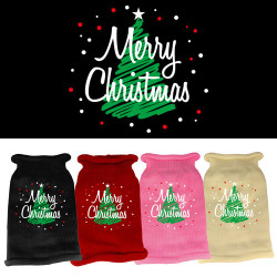 Merry Christmas Screen Print Knit Pet Sweater | PrestigeProductsEast.com