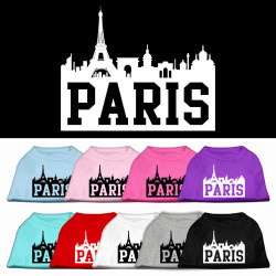 Paris Skyline Screen Print Pet Shirt | PrestigeProductsEast.com