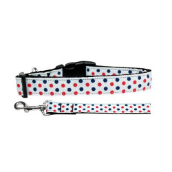 Patriotic Polka Dots Nylon Ribbon Collars | PrestigeProductsEast.com