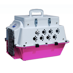 Pet Cooler Carrier - White / Pink