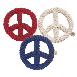 Peace Sign 7" Rope Dog Toy | PrestigeProductsEast.com