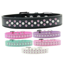 Sprinkles Dog Collar Pearl and Light Pink Crystals | PrestigeProductsEast.com