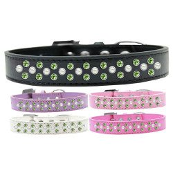 Sprinkles Dog Collar Pearl and Lime Green Crystals | PrestigeProductsEast.com