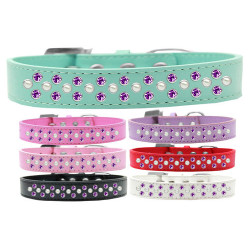 Sprinkles Dog Collar Pearl and Purple Crystals | PrestigeProductsEast.com