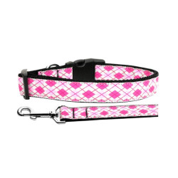 Pink Fleur de Lis Nylon Ribbon Collars | PrestigeProductsEast.com