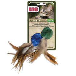 Kong® Catnip Toy - Crinkle Ball with Feathers | PrestigeProductsEast.com